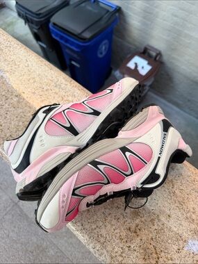 Salomon Pink and White Women's Trail Running Shoes